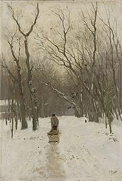 Winter in the Scheveningen Woods, c.1870/88 by Anton Mauve | Painting Reproduction
