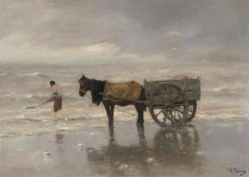Gathering Seaweed | Anton Mauve | Painting Reproduction