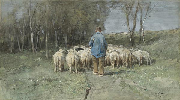 A Shepherd and his Flock, n.d. | Anton Mauve | Painting Reproduction