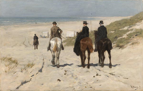 Morning Ride along the Beach, 1876 | Anton Mauve | Painting Reproduction