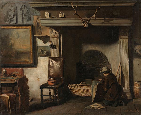 The Studio of the Haarlem Painter Pieter Frederik van Os, c.1856/57 | Anton Mauve | Painting Reproduction