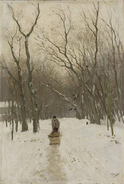 Winter in the Scheveningen Woods, c.1870/88 | Anton Mauve | Painting Reproduction