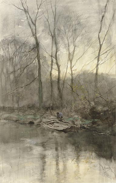 Waldrand am Wasser | Anton Mauve | Gemälde Reproduktion