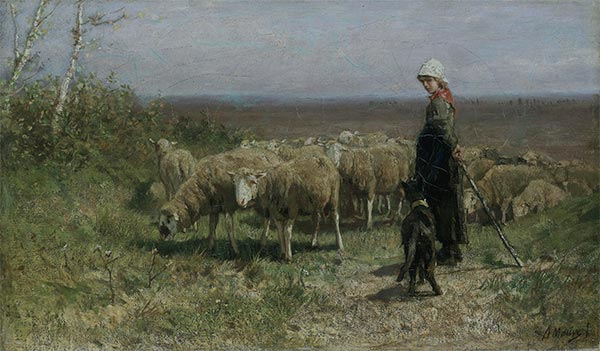 Shepherdess, Undated | Anton Mauve | Painting Reproduction