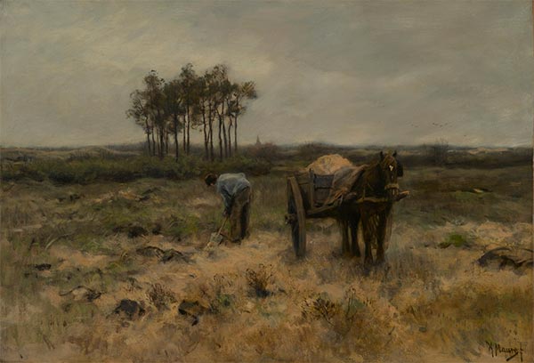 Digging Sand, c.1875 | Anton Mauve | Painting Reproduction