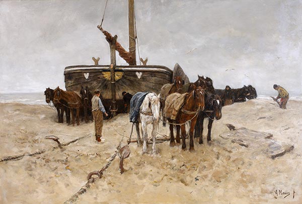 Fischerboot am Strand | Anton Mauve | Gemälde Reproduktion