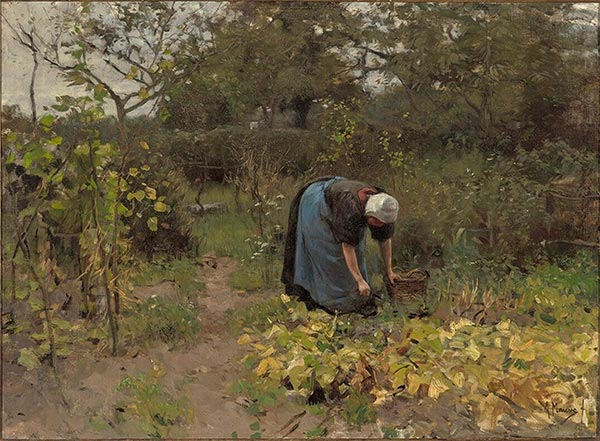 In the Vegetable Garden, 1887 | Anton Mauve | Painting Reproduction