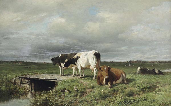 Cattle in an Extensive Polder Landscape, Undated | Anton Mauve | Painting Reproduction
