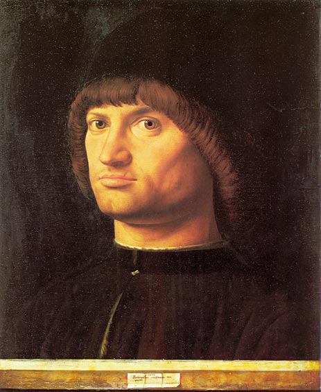 Portrait of a Man (Il Condottiere), 1475 | Antonello da Messina | Painting Reproduction