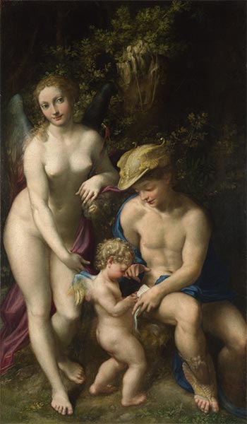The School of Love, c.1525 | Correggio | Painting Reproduction