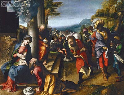 Adoration of the Magi, c.1515/18 | Correggio | Painting Reproduction