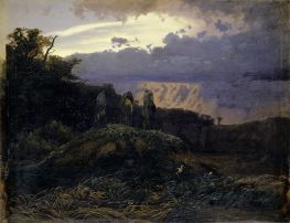 Das Hünengrab, 1847 von Arnold Bocklin | Gemälde-Reproduktion