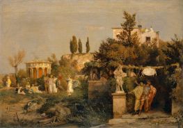 Ancient Roman Tavern, c.1866 by Arnold Bocklin | Painting Reproduction