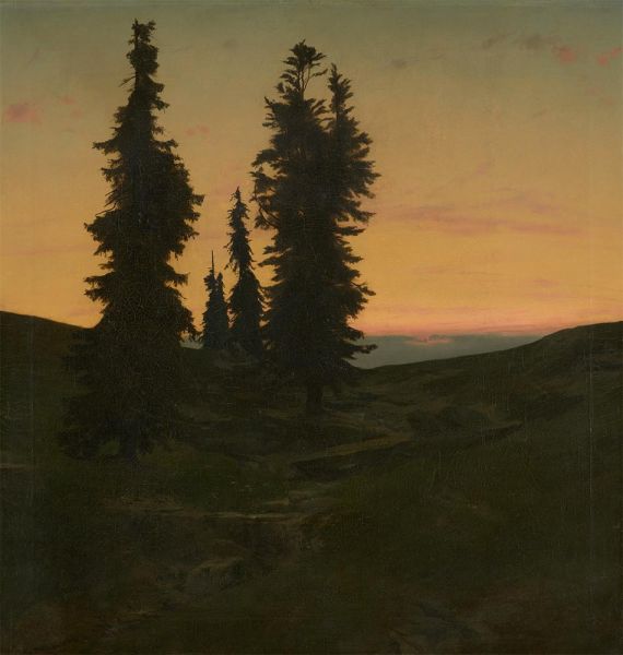 Tannen | Arnold Bocklin | Gemälde Reproduktion