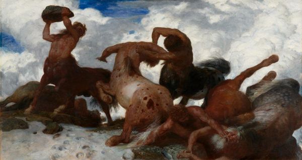 Battle of the Centaurs, c.1872/73 | Arnold Bocklin | Painting Reproduction