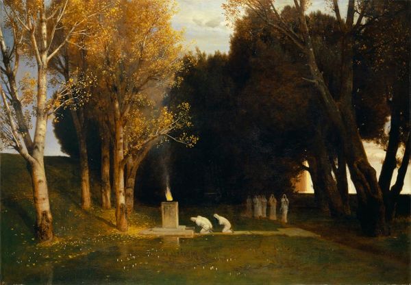 Der heilige Hain | Arnold Bocklin | Gemälde Reproduktion