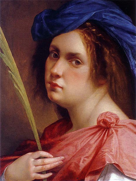Selbstbildnis als Märtyrerin, c.1615 | Artemisia Gentileschi | Gemälde Reproduktion