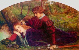 The Brave Geraint (Geraint and Enid), c.1860 by Arthur Hughes | Painting Reproduction