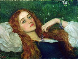 In the Grass, n.d. by Arthur Hughes | Painting Reproduction