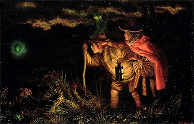 Jack O'Lantern, 1872 by Arthur Hughes | Painting Reproduction