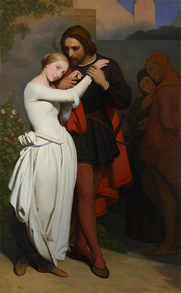 Faust and Marguerite in the Garden, 1846 by Ary Scheffer | Painting Reproduction