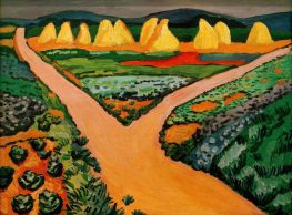 Vegetable Fields, 1911 by August Macke | Painting Reproduction
