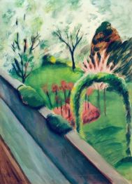 Garden Mackes in Bonn, 1911 by August Macke | Painting Reproduction