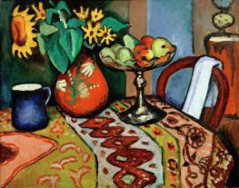 Still-Life with Sunflowers | August Macke | Painting Reproduction