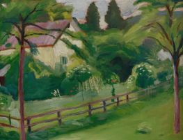 Cottage with Garden | August Macke | Painting Reproduction