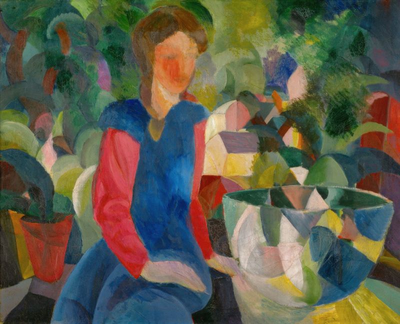 Girl with Fish-Bowl, 1914 | August Macke