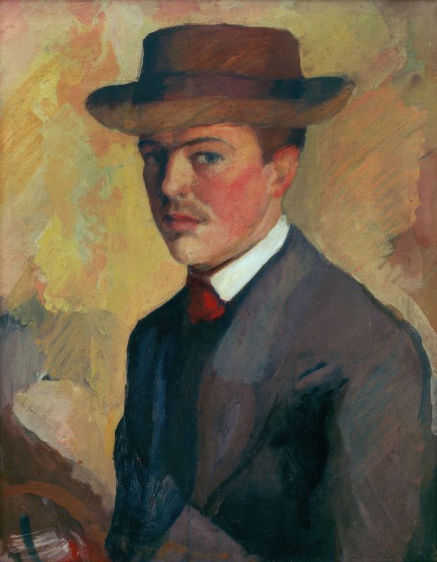 Self-Portrait with Hat, 1909 | August Macke
