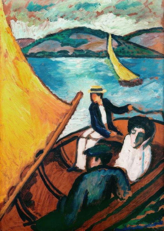 Sailing Boat, Lake Tegern, 1910 | August Macke