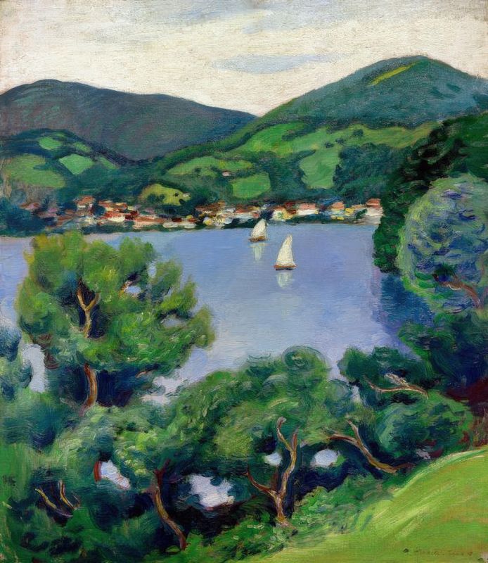 August Macke | View of Lake Tegern, 1910 View of Lake Tegern, 1910 | August Macke