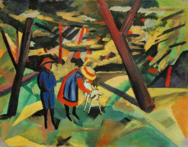 August Macke | Children with Goat in the Forest, 1912 Children with Goat in the Forest, 1912 | August Macke
