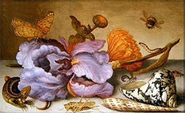 Still Life Depicting Flowers, Shells and Insects | van der Ast | Gemälde Reproduktion
