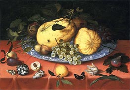 Fruit Still Life with Shells and a Tulip | van der Ast | Painting Reproduction