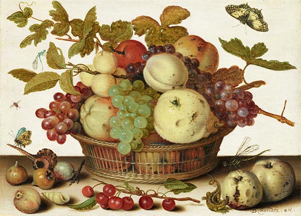 Basket of Fruits, c.1632 | Balthasar van der Ast | Painting Reproduction
