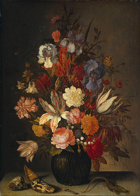 Still Life with Flowers, c.1632/57 | Balthasar van der Ast | Gemälde Reproduktion