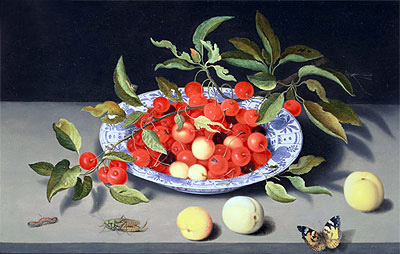 Still Life of Cherries and Peaches, undated | van der Ast | Painting Reproduction