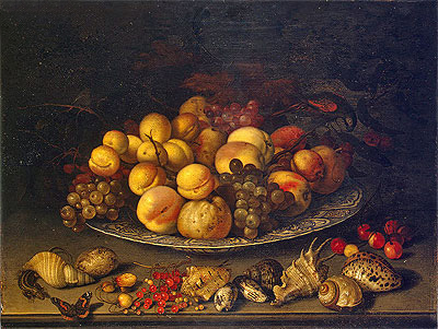 Plate with Fruits and Shells, 1630 | van der Ast | Gemälde Reproduktion