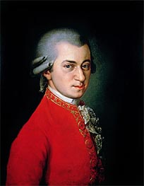 Portrait of Wolfgang Amadeus Mozart, 1819 by Barbara Krafft | Painting Reproduction