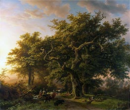 Forest Scene, 1848 by Barend Cornelius Koekkoek | Painting Reproduction