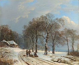 Winterlandschaft, c.1835/38 von Barend Cornelius Koekkoek | Gemälde-Reproduktion