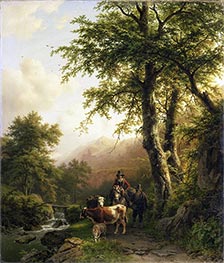 Italienische Landschaft, 1848 von Barend Cornelius Koekkoek | Gemälde-Reproduktion