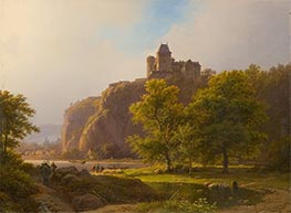 Summer Landscape with a Castle, 1845 by Barend Cornelius Koekkoek | Painting Reproduction