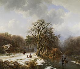 Winter Landscape, 1837 by Barend Cornelius Koekkoek | Painting Reproduction