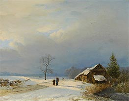 Winter in the Gooi, 1828 by Barend Cornelius Koekkoek | Painting Reproduction