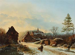 A Winter's Day, 1837 by Barend Cornelius Koekkoek | Painting Reproduction