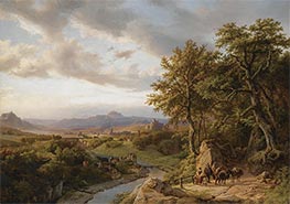 A Landscape in Luxemburg, Undated by Barend Cornelius Koekkoek | Painting Reproduction