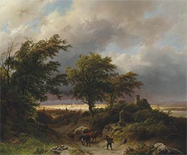 Bewaldete Landschaft, 1847 von Barend Cornelius Koekkoek | Gemälde-Reproduktion